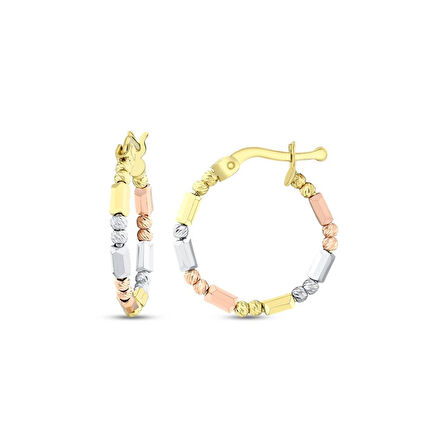 Altın Halka Küpe - 14K - 2.78gr