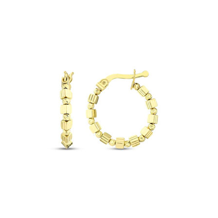Altın Halka Küpe - 14K - 2.82gr