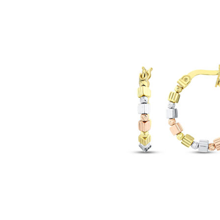 Altın Halka Küpe - 14K - 2.76gr