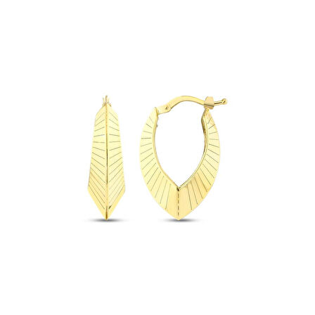 Tasarım Altın Küpe - 14K - 3.49gr