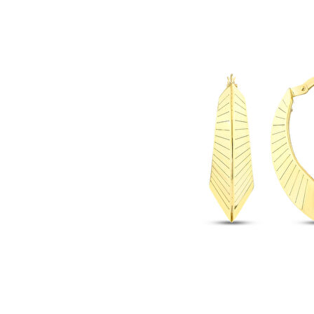 Tasarım Altın Küpe - 14K - 3.49gr