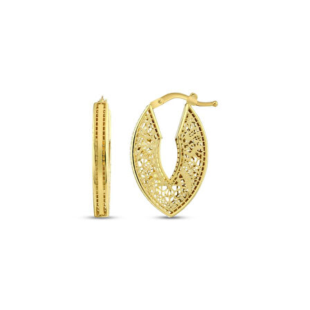 Tasarım Altın Küpe - 14K - 2.78gr