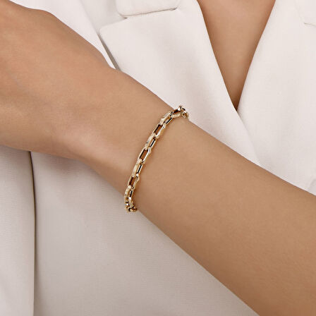 Altın Zincir Bileklik - 14K - 4.32gr