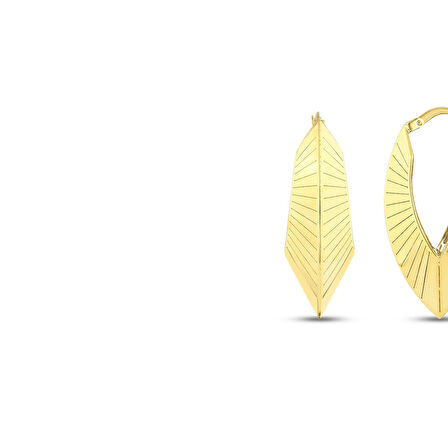 Tasarım Altın Küpe - 14K - 5.21gr