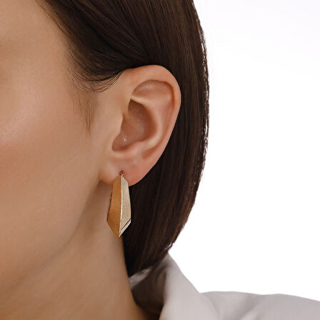 Tasarım Altın Küpe - 14K - 5.21gr