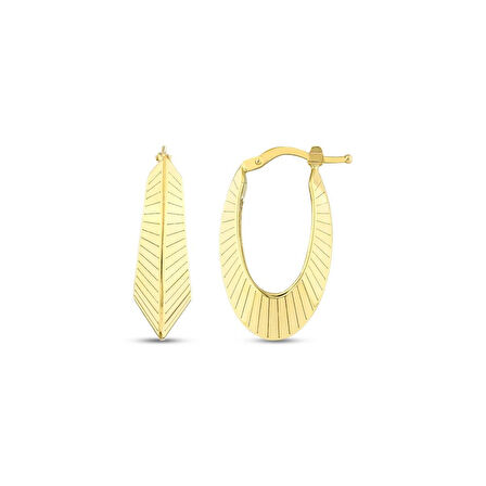 Tasarım Altın Küpe - 14K - 3.36gr