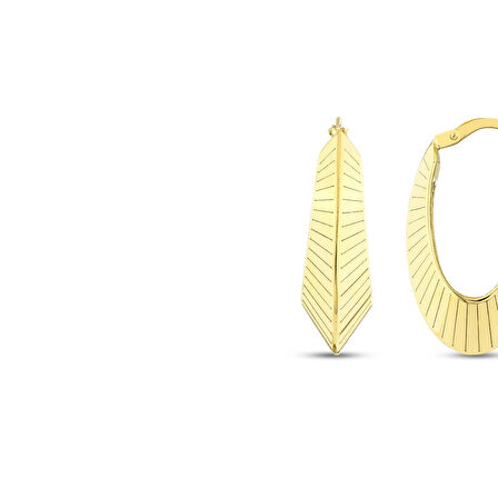 Tasarım Altın Küpe - 14K - 3.36gr