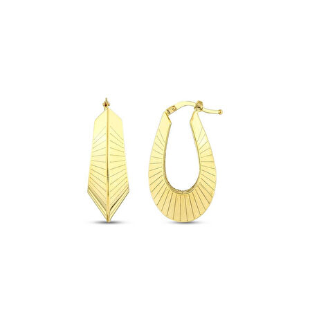 Tasarım Altın Küpe - 14K - 5.39gr