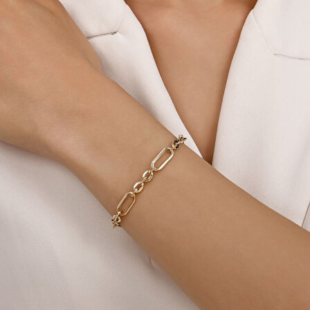 Altın Zincir Bileklik - 14K - 3.26gr