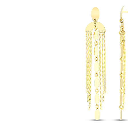 Tasarım Altın Küpe - 14K - 4.57gr