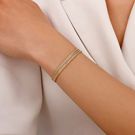 Tasarım Altın Bileklik - 14K - 5.06gr