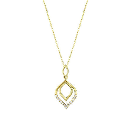 Tasarım Altın Kolye - 14K - 1.83gr