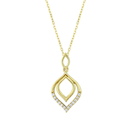Tasarım Altın Kolye - 14K - 1.83gr