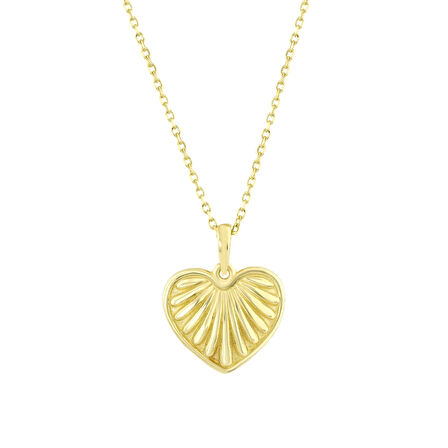 Kalp Figürlü Altın Kolye - 14K - 1.98gr