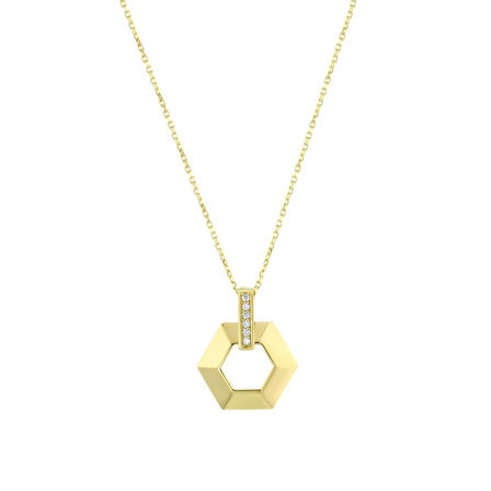 Tasarım Altın Kolye - 14K - 2.22gr