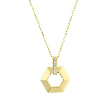 Tasarım Altın Kolye - 14K - 2.22gr