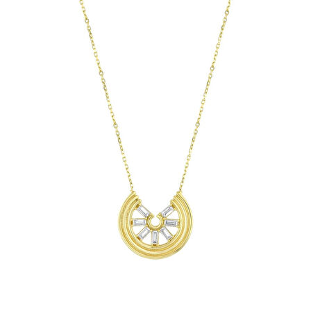 Tasarım Altın Kolye - 14K - 2.59gr