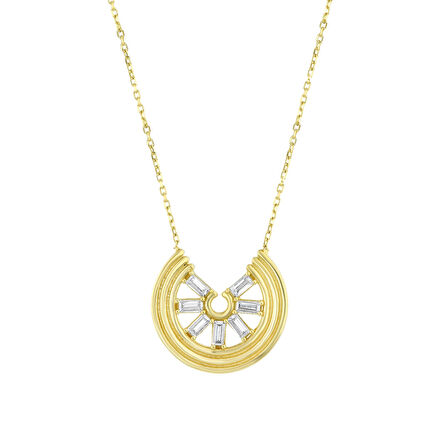 Tasarım Altın Kolye - 14K - 2.59gr