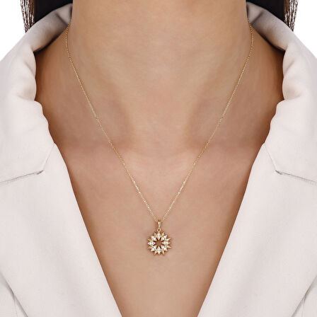 Tasarım Altın Kolye - 14K - 2.05gr