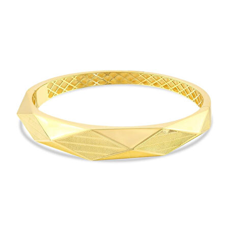 Altın Tasarım Kelepçe - 14K - 11.26gr