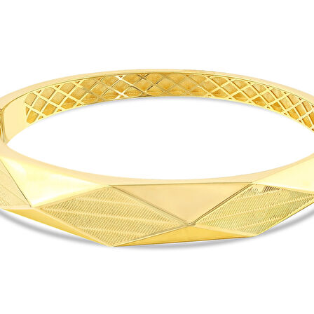 Altın Tasarım Kelepçe - 14K - 11.26gr