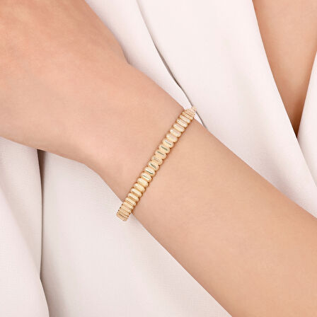 Altın Tasarım Kelepçe - 14K - 6.72gr