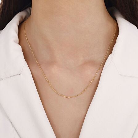 Altın Zincir Kolye - 14K - 1.17gr