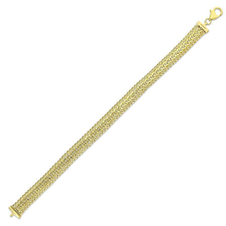 Tasarım Altın Bileklik - 14K - 6.14gr