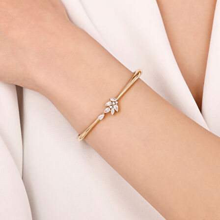 Altın Tasarım Kelepçe - 14K - 10.71gr