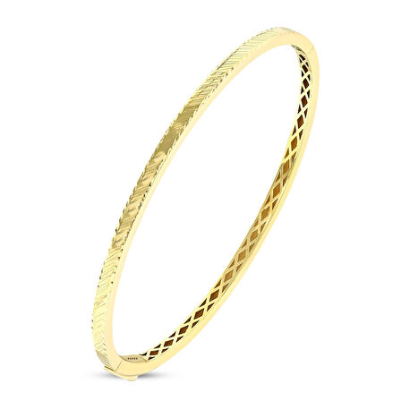 Altın Tasarım Kelepçe - 14K - 6.16gr