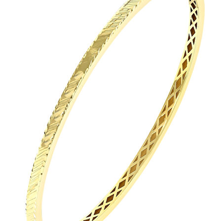 Altın Tasarım Kelepçe - 14K - 6.16gr