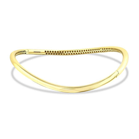 Altın Tasarım Kelepçe - 14K - 6.16gr