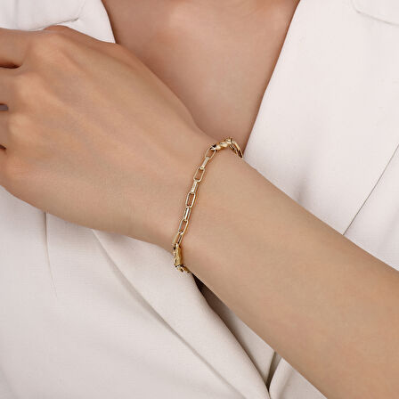 Altın Zincir Bileklik - 14K - 3.85gr