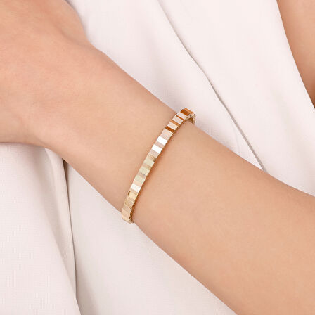 Altın Tasarım Kelepçe - 14K - 8.77gr