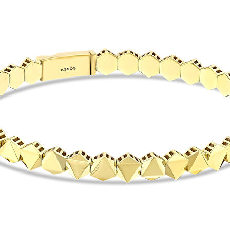 Altın Tasarım Kelepçe - 14K - 8.37gr