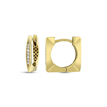 Tasarım Altın Küpe - 14K - 3.14gr