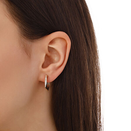Tasarım Altın Küpe - 14K - 3.14gr