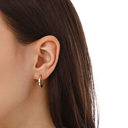 Altın Halka Küpe - 14K - 2.00gr