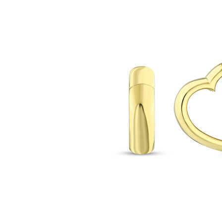 Kalp Formlu Altın Küpe - 14K - 2.68gr