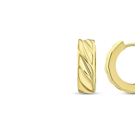 Altın Halka Küpe - 14K - 3.92gr