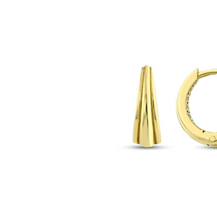Altın Halka Küpe - 14K - 2.18gr