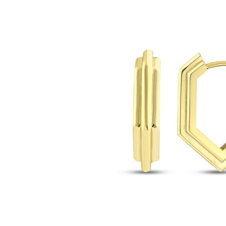 Tasarım Altın Küpe - 14K - 4.67gr