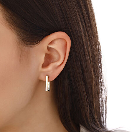 Tasarım Altın Küpe - 14K - 2.71gr