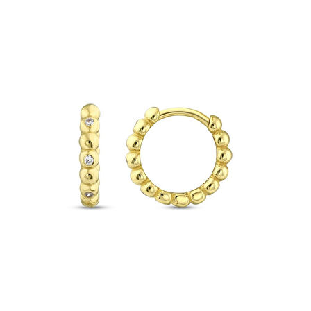 Altın Halka Küpe - 14K - 1.63gr