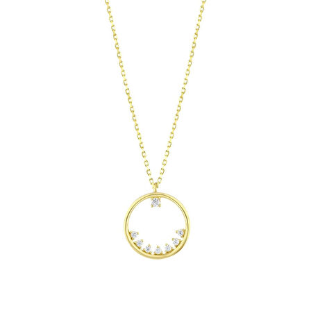 Tasarım Altın Kolye - 14K - 1.78gr