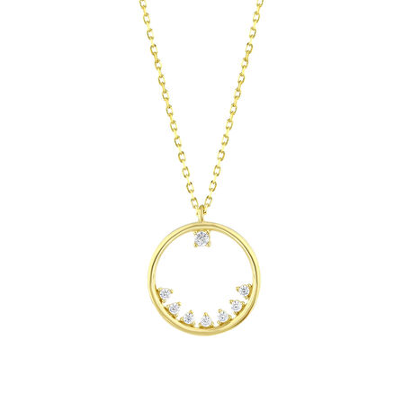Tasarım Altın Kolye - 14K - 1.78gr