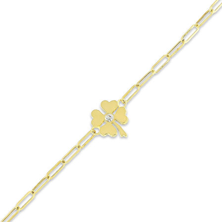 Şans Yonca Altın Bileklik - 14K - 2.24gr