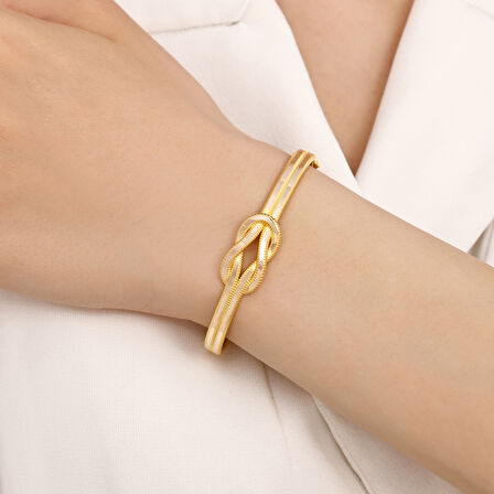 Altın Tasarım Kelepçe - 14K