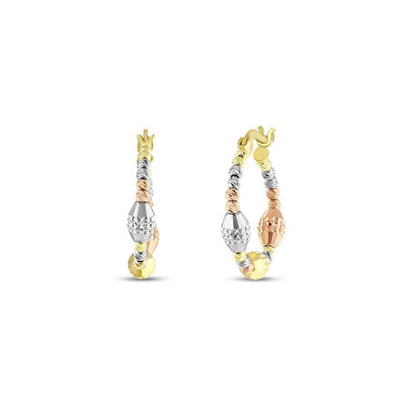 Dorika Toplu Altın Halka Küpe - 14K - 2.96gr