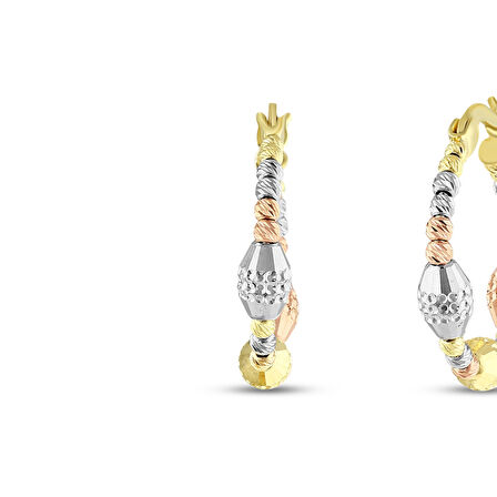 Dorika Toplu Altın Halka Küpe - 14K - 2.96gr